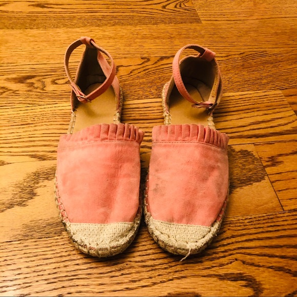 Pink Peach Ruffle Espadrilles - Picture 3 of 5